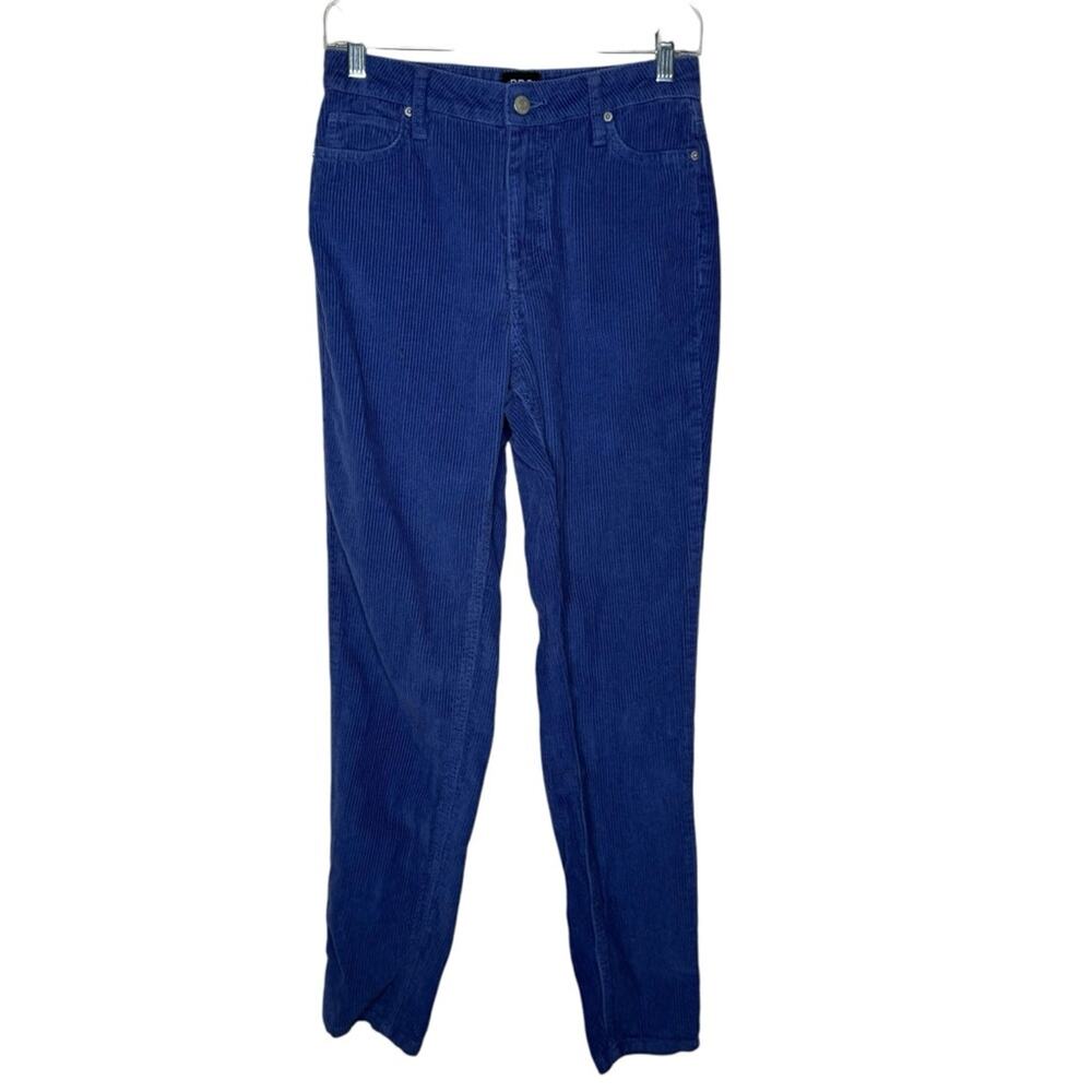 BDG URBAN OUTFITTERS / dark blue corduroy mom high rise pants / 25